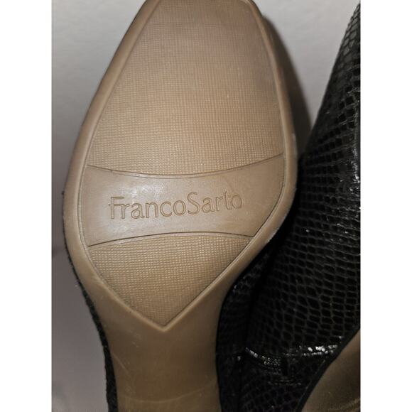 Franco Sarto Women's Marquee Ankle Boot Black Snake MSRP Size 6 $104 - Picture 10 of 12